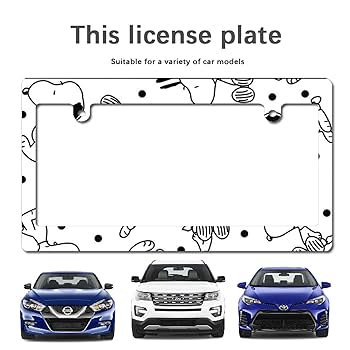 Amazon.co.jp: ナンバーフレーム スヌーピー ナンバープレート